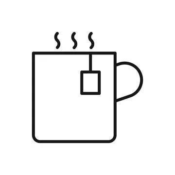 Editable Icon of Coffee Tea Mug, Vector illustration isolated on white back.. Stock Illustration