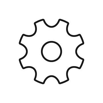 Editable Icon of Cogwheel , Vector illustration isolated on white backgroun.. Stock Illustration