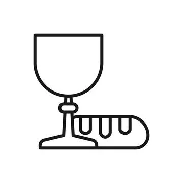 Editable Icon of communion wine and bread, Vector illustration isolated on .. Stock Illustration