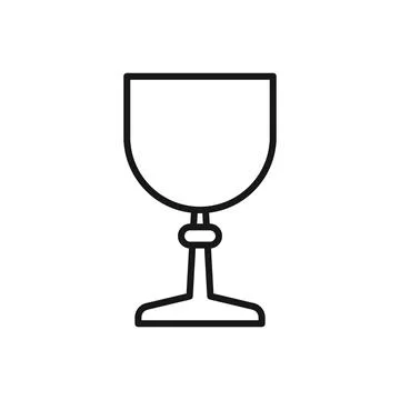 Editable Icon of communion wine, Vector illustration isolated on white back.. Stock Illustration