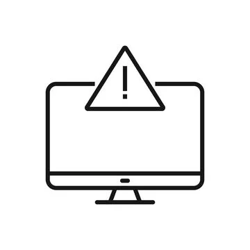 Editable Icon of Computer Alert Message, Vector illustration isolated on wh.. 스톡 일러스트