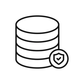 Editable Icon of Database Protection, Vector illustration isolated on white.. Stock Illustration