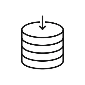 Editable Icon of Database, Vector illustration isolated on white background.. Stock Illustration