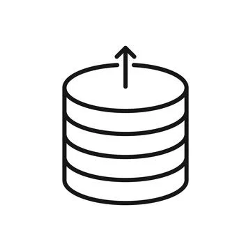 Editable Icon of Database, Vector illustration isolated on white background.. Stock Illustration