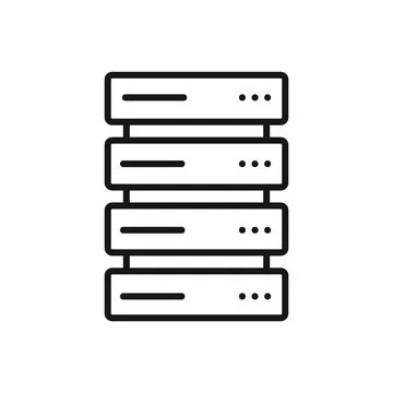 Editable Icon of Database, Vector illustration isolated on white background.. Stock Illustration