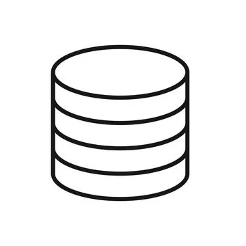Editable Icon of Database, Vector illustration isolated on white background.. Stock Illustration