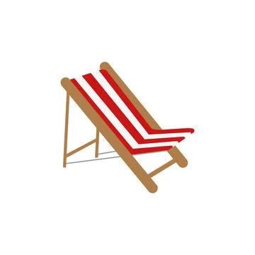 An editable icon of deck chair in modern style, easy to use vector of sunbed Stock Illustration