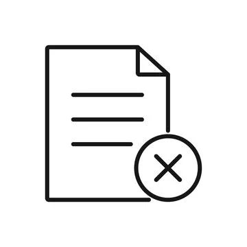 Editable Icon of Delete File, Vector illustration isolated on white backgro.. Stock Illustration