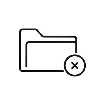 Editable Icon of Delete Folder, Vector illustration isolated on white backg.. イラスト素材