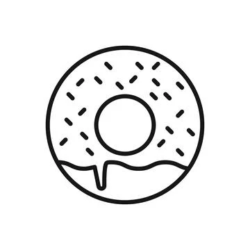 Editable Icon of Donut, Vector illustration isolated on white background. u.. Stock Illustration