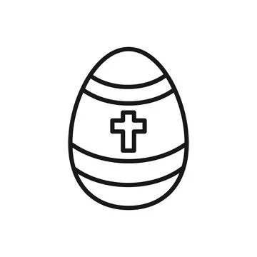 Editable Icon of Easter Egg, Vector illustration isolated on white backgrou.. Stock Illustration