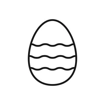Editable Icon of Easter Egg, Vector illustration isolated on white backgrou.. Stock Illustration