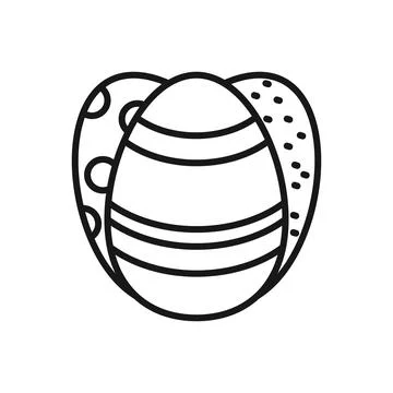 Editable Icon of Easter Egg, Vector illustration isolated on white backgrou.. Stock Illustration
