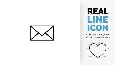 Editable like icon of an envelope Stock Illustration