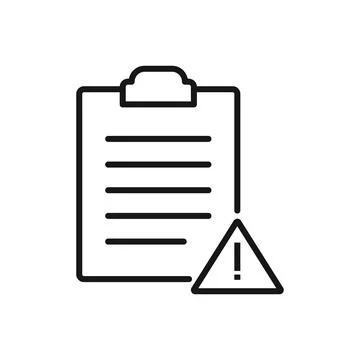 Editable Icon of Error Report Clipboard, Vector illustration isolated on wh.. Illustrazione stock