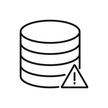 Editable Icon of Error Warning Database, Vector illustration isolated on wh.. 스톡 일러스트