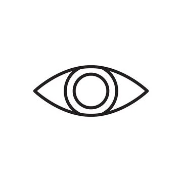 Editable Icon of Eye View, Vector illustration isolated on white background.. Stock Illustration