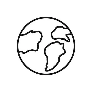 Editable Icon of Globe, Vector illustration isolated on white background. u.. 스톡 일러스트