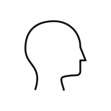 Editable Icon of Human Head Side, Vector illustration isolated on white bac.. 스톡 일러스트