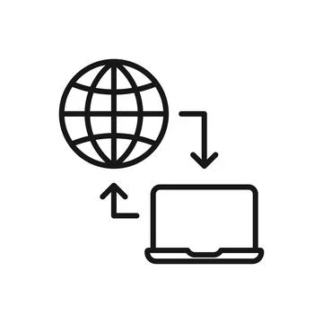 Editable Icon of Internet Connection, Vector illustration isolated on white.. Stock Illustration