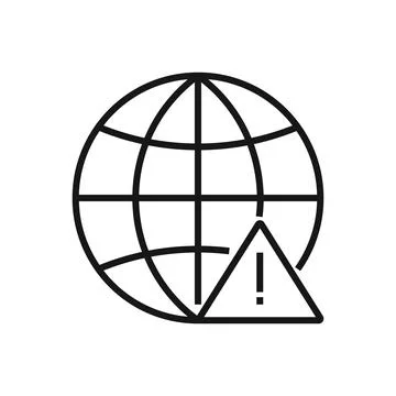 Editable Icon of Internet Error Connection, Vector illustration isolated on.. Illustrazione stock