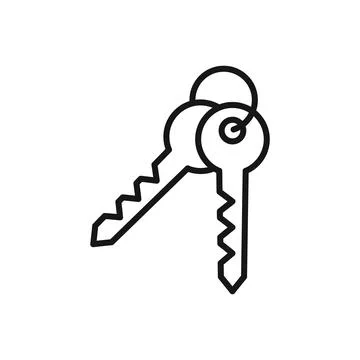 Editable Icon of Key, Vector illustration isolated on white background. usi.. Stock Illustration
