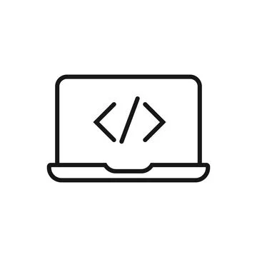 Editable Icon of Learn Code, Vector illustration isolated on white backgrou.. Stock-Illustration