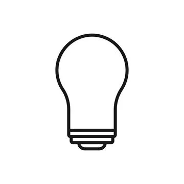 Editable Icon of Light Bulb, Vector illustration isolated on white backgrou.. Stock Illustration