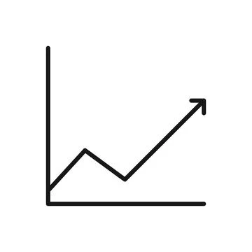 Editable Icon of Line Chart, Vector illustration isolated on white backgrou.. Stock Illustration