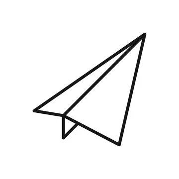 Editable Icon of Paper Airplane, Vector illustration isolated on white back.. Stock Illustration