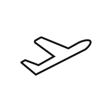 Editable Icon of Plane Take Off, Vector illustration isolated on white back.. Stock Illustration
