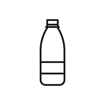 Editable Icon of Plastic Bottle, Vector illustration isolated on white back.. Stock Illustration