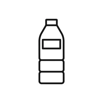 Editable Icon of Plastic Bottle, Vector illustration isolated on white back.. Stock Illustration