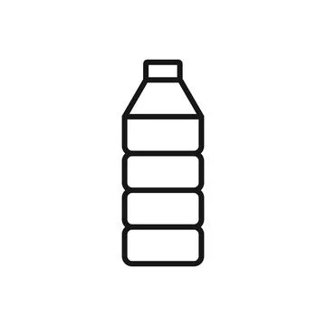 Editable Icon of Plastic Bottle, Vector illustration isolated on white back.. Stock Illustration