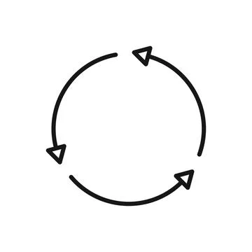 Editable Icon of Recycle , Vector illustration isolated on white background.. Stock Illustration