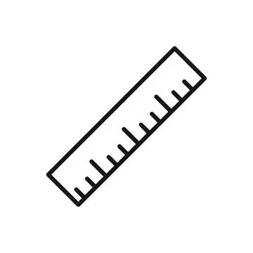 Editable Icon of Ruler, Vector illustration isolated on white background. u.. Stock Illustration