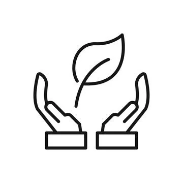 Editable Icon of Save Plant, Vector illustration isolated on white backgrou.. Stock Illustration