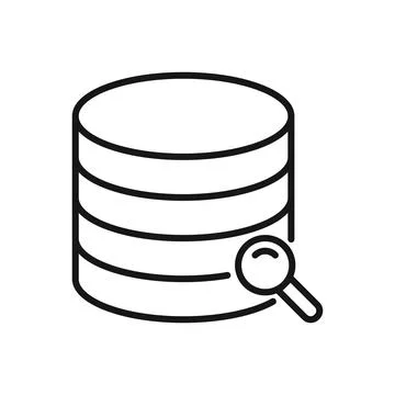 Editable Icon of Search Database, Vector illustration isolated on white bac.. Stock Illustration