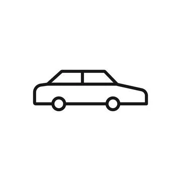 Editable Icon of Sedan Car, Vector illustration isolated on white backgroun.. イラスト素材