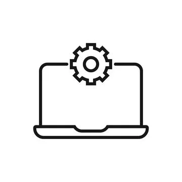 Editable Icon of Settings, Vector illustration isolated on white background.. Illustrazione stock