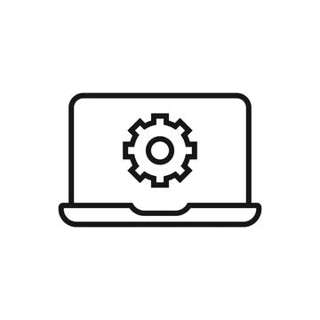 Editable Icon of Settings, Vector illustration isolated on white background.. 스톡 일러스트