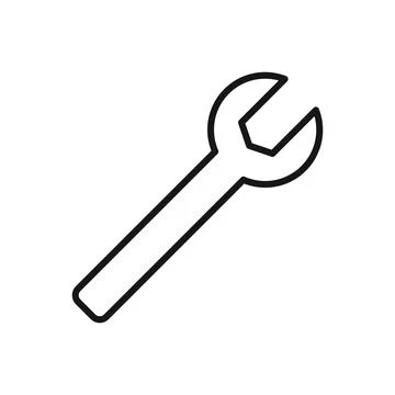 Editable Icon of Spanner or Wrench, Vector illustration isolated on white b.. Stock Illustration