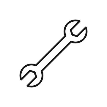 Editable Icon of Spanner or Wrench, Vector illustration isolated on white b.. Stock Illustration
