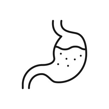 Editable Icon of Stomach Acid, Vector illustration isolated on white backgr.. Stock Illustration
