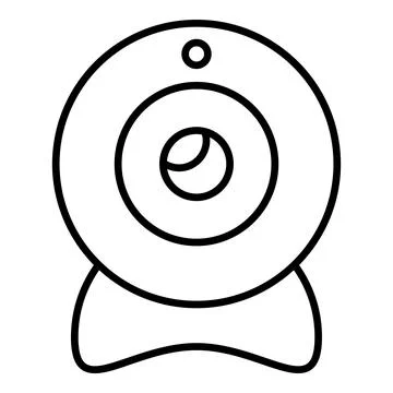 An editable icon of webcam in flat design style, computer camera vector 库存插图