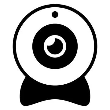 An editable icon of webcam in flat design style, computer camera vector Illustrazione stock