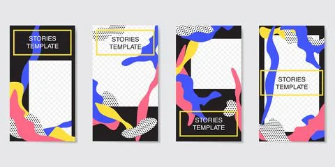 Editable Instagram Stories template. Streaming.Creative people collection. Illustrazione stock