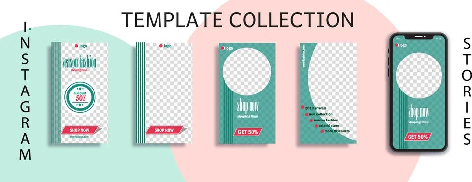 Editable Instagram Stories Template. Vector Illustration Stock Illustration