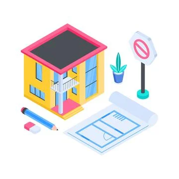 An editable isometric illustration representing continuous integration on a Stock Illustration
