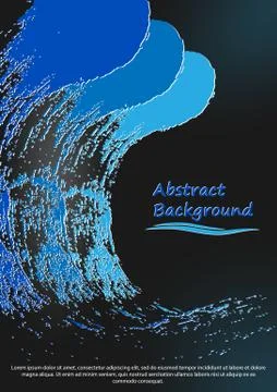 Editable layout for A4 cover with abstract pattern for printed editions. Stock Illustration